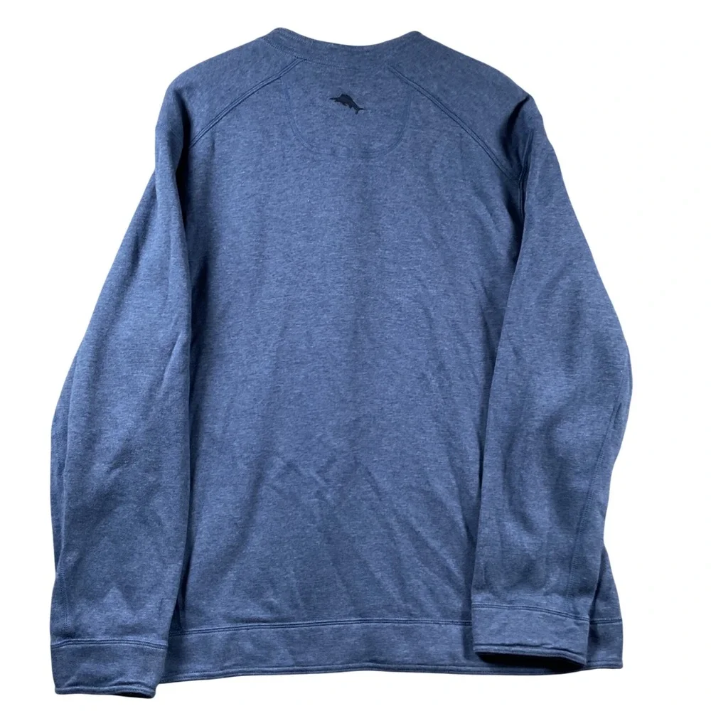 Tommy Bahama Pullover Men X Large( see measurements)Blue Split Neck Marlin Logo